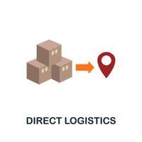 Direct Logistics flat icon. Simple sign from logistics collection. Creative Direct Logistics icon illustration for web design, infographics and more vector