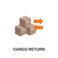 Cargo Return flat icon. Simple sign from logistics collection. Creative Cargo Return icon illustration for web design, infographics and more vector