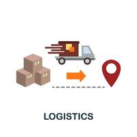 Logistics flat icon. Simple sign from collection. Creative Logistics icon illustration for web design, infographics and more vector