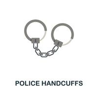 Police Handcuffs icon. Flat sign element from law collection. Creative Police Handcuffs icon for web design, templates, infographics and more vector