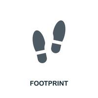 Footprint icon. Flat sign element from law collection. Creative Footprint icon for web design, templates, infographics and more vector