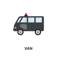 Van icon. Flat sign element from law collection. Creative Van icon for web design, templates, infographics and more vector
