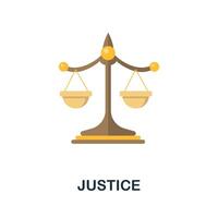 Justice icon. Flat sign element from law collection. Creative Justice icon for web design, templates, infographics and more vector
