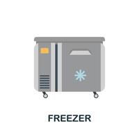 Freezer icon. Simple element from kitchen appliances collection. Creative Freezer icon for web design, templates, infographics and more vector