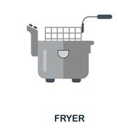 Fryer icon. Simple element from kitchen appliances collection. Creative Fryer icon for web design, templates, infographics and more vector