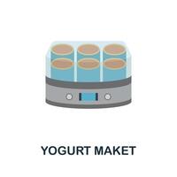 Yogurt Maket icon. Simple element from kitchen appliances collection. Creative Yogurt Maket icon for web design, templates, infographics and more vector