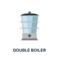 Double Boiler icon. Simple element from kitchen appliances collection. Creative Double Boiler icon for web design, templates, infographics and more vector