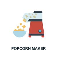 Popcorn Maker icon. Simple element from kitchen appliances collection. Creative Popcorn Maker icon for web design, templates, infographics and more vector