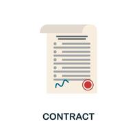 Contract icon. Simple element from human resources collection. Creative Contract icon for web design, templates, infographics and more vector