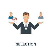 Selection icon. Simple element from human resources collection. Creative Selection icon for web design, templates, infographics and more vector