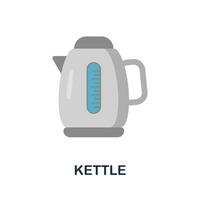 Kettle icon. Simple element from kitchen appliances collection. Creative Kettle icon for web design, templates, infographics and more vector
