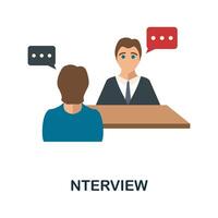 Interview icon. Simple element from human resources collection. Creative Interview icon for web design, templates, infographics and more vector