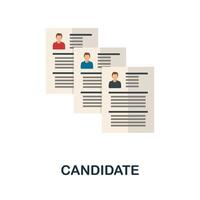 Candidate icon. Simple element from human resources collection. Creative Candidate icon for web design, templates, infographics and more vector