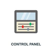 Control Panel flat icon. Colored sign from home security collection. Creative Control Panel icon illustration for web design, infographics and more vector