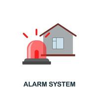 Alarm System flat icon. Colored sign from home security collection. Creative Alarm System icon illustration for web design, infographics and more vector