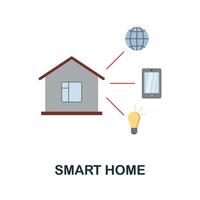 Smart Home flat icon. Colored sign from home security collection. Creative Smart Home icon illustration for web design, infographics and more vector