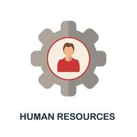 Human Resources icon. Monochrome simple Human Resources icon for templates, web design and infographics vector