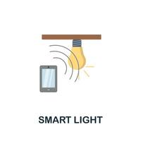 Smart Light flat icon. Colored sign from home security collection. Creative Smart Light icon illustration for web design, infographics and more vector