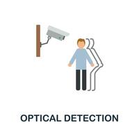 Optical Detection flat icon. Colored sign from home security collection. Creative Optical Detection icon illustration for web design, infographics and more vector