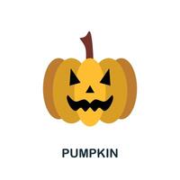 Pumpkin icon. Simple element from halloween collection. Creative Pumpkin icon for web design, templates, infographics and more vector