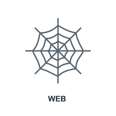 Web icon. Simple element from halloween collection. Creative Web icon for web design, templates, infographics and more