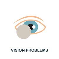 Vision Problems icon. Simple element from health diseases collection. Creative Vision Problems icon for web design, templates, infographics and more vector