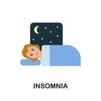 Insomnia icon. Simple element from health diseases collection. Creative Insomnia icon for web design, templates, infographics and more vector