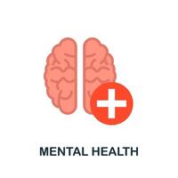 Mental Health icon. Simple element from health diseases collection. Creative Mental Health icon for web design, templates, infographics and more vector