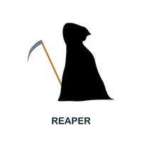 Reaper icon. Simple element from halloween collection. Creative Reaper icon for web design, templates, infographics and more vector
