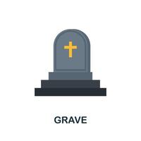Grave icon. Simple element from halloween collection. Creative Grave icon for web design, templates, infographics and more vector