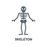 Skeleton icon. Simple element from halloween collection. Creative Skeleton icon for web design, templates, infographics and more vector