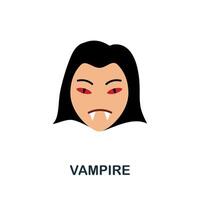 Vampire icon. Simple element from halloween collection. Creative Vampire icon for web design, templates, infographics and more vector