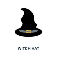Witch Hat icon. Simple element from halloween collection. Creative Witch Hat icon for web design, templates, infographics and more vector