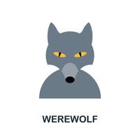 Werewolf icon. Simple element from halloween collection. Creative Werewolf icon for web design, templates, infographics and more vector