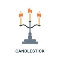 Candlestick icon. Simple element from halloween collection. Creative Candlestick icon for web design, templates, infographics and more vector