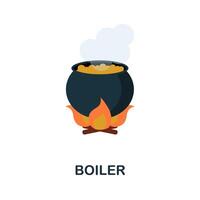 Boiler icon. Simple element from halloween collection. Creative Boiler icon for web design, templates, infographics and more vector