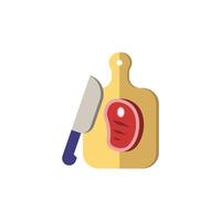Knife And Cutting Board icon. Simple element from grill and barbecue collection. Creative Knife And Cutting Board icon for web design, templates, infographics and more vector