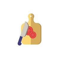 Knife And Cutting Board icon. Simple element from grill and barbecue collection. Creative Knife And Cutting Board icon for web design, templates, infographics and more vector