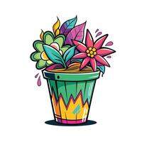 Flowerpot Houseplant Illustration vector