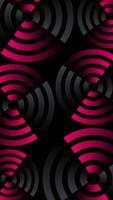 Vertical - dynamic abstract background with vibrant magenta concentric circles on a sleek black background. Striking geometric pattern perfect for technology, music, and entertainment projects. video