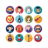 Music and Entertainment Icon Set Collection Illustration vector