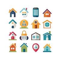 Home and Real Estate Icon Set Collection Illustration vector