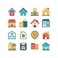 Home and Real Estate Icon Set Collection Illustration vector