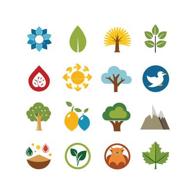 Nature Icon Set Collection Illustration