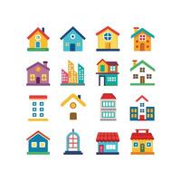 Home and Real Estate Icon Set Collection Illustration vector