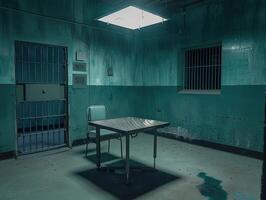 Solitude A Surreal Interrogation Under Harsh Lighting photo