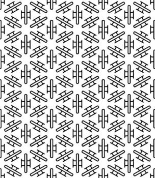 patrón abstracto sin costuras en blanco y negro. fondo y telón de fondo. diseño ornamental en escala de grises. vector