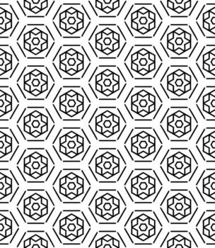 patrón abstracto sin costuras en blanco y negro. fondo y telón de fondo. diseño ornamental en escala de grises. vector