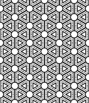 patrón abstracto sin costuras en blanco y negro. fondo y telón de fondo. diseño ornamental en escala de grises. vector