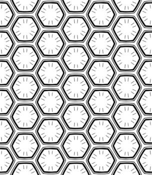 Black and white seamless abstract pattern. Background and backdrop. Grayscale ornamental design. vector